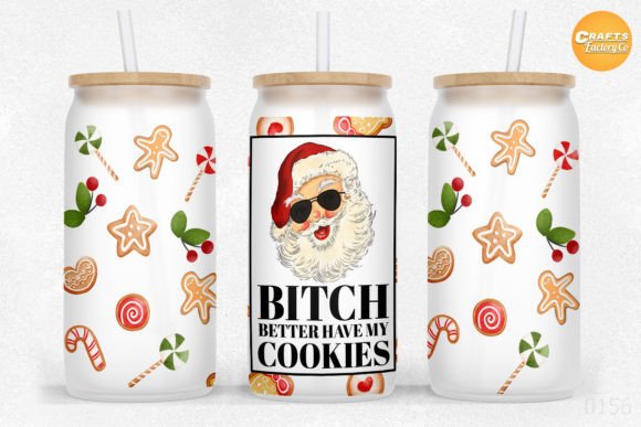 16 Oz Libbey Glass Can Christmas Tumbler Graphics for Crafts