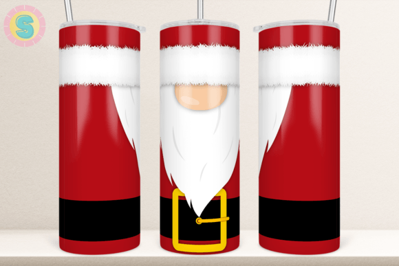 20Oz Christmas Santa Gnome Tumbler Wrap Graphics