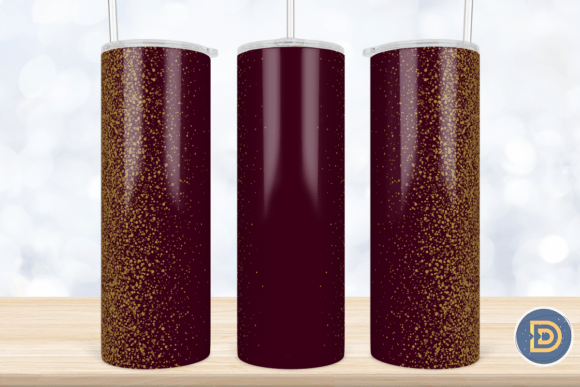 Burgundy 20Oz Skinny Tumbler Glitter Graphics