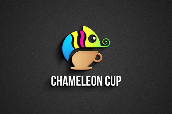 Chameleon Cup Minimal Logo Design: Graphics & Logos for Handmade Brands