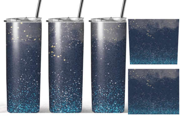 Christmas Blue Glitter Tumbler Wrap: Graphics for Crafts & Brand Campaigns