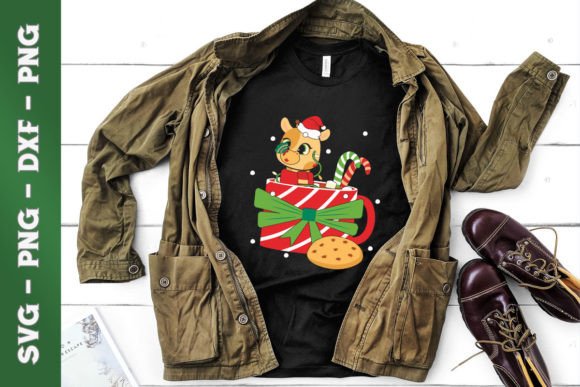 Christmas Cute Giraffe in Winter Cup: Graphics & Crafts Asset Review