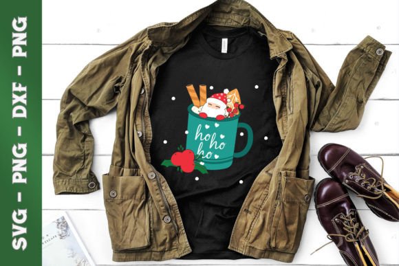 Christmas Cute Santa in Winter Cup Graphics