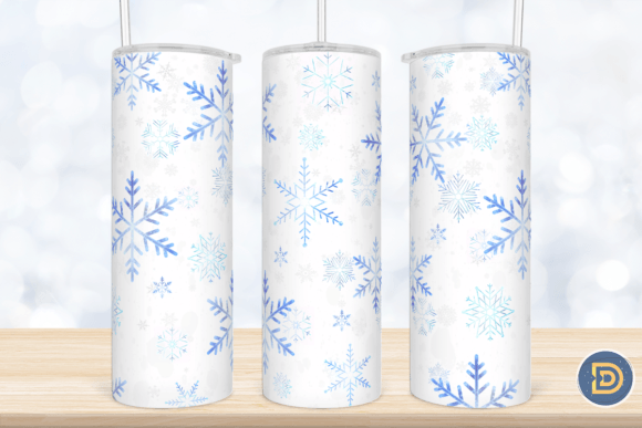 Christmas Glitter Snowflake 20Oz Tumbler Graphics