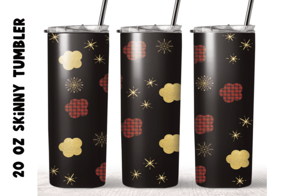 Christmas Plaid Glitter Tumbler Wrap: Graphics & Crafts
