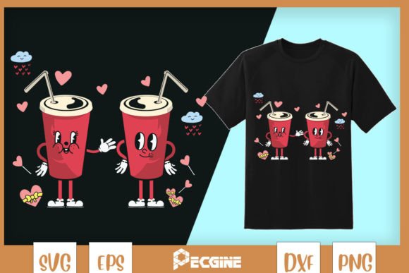 Cola Fastfood Valentine SVG: Graphics for Crafts & Seasonal Branding