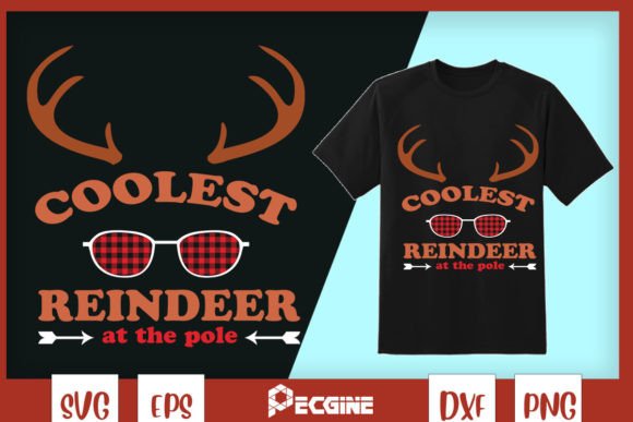 Coolest Reindeer Christmas SVG: Crafts & Graphics for Local Branding