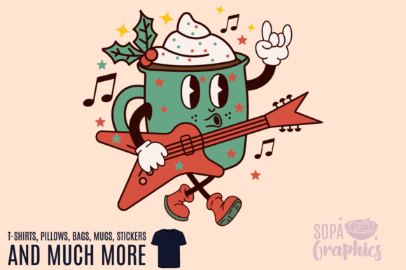 Fa La La La Cup Retro Christmas Vibes Graphics