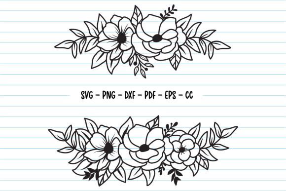 Flower SVG, Floral Border SVG
