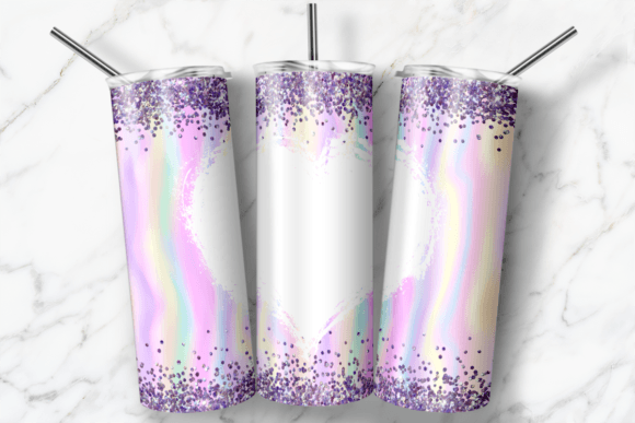 Glitter Gradient Tumbler Wrap 20 Oz Graphics