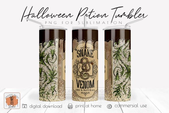 Halloween Apotecary Potion Tumbler Wrap: Graphics for Crafts