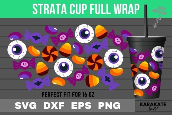 Halloween Candy Strata Cup Wrap: Graphics for Crafts & Content