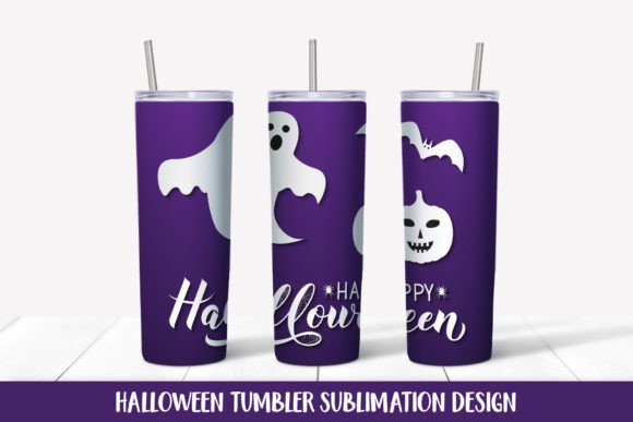 Halloween Tumbler Sublimation Wrap: Graphics & Illustrations