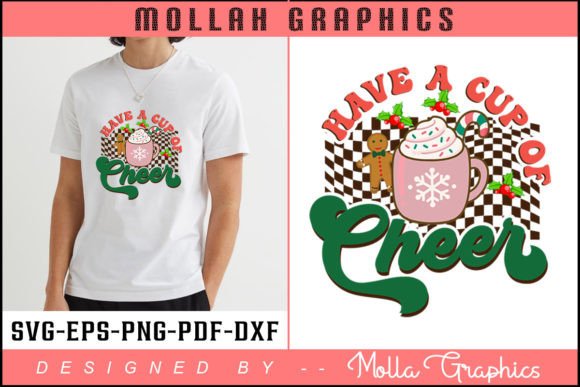 Have a Cup of Cheer Groovy Design: Graphics & Print Templates