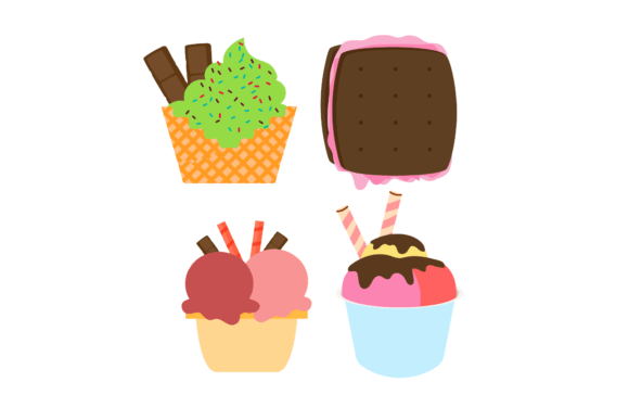 Ice Cream Cup Scoop Vector: Graphics & Icons for Editorial Charm
