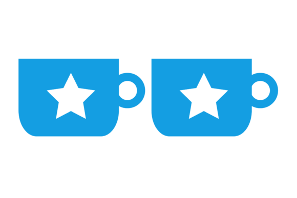Kitchen Blue Cup Two Icon: Graphics & Icons for Lifestyle Brands