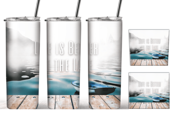 Life is Better at the Lake Tumbler Wrap: Graphics for Crafts
