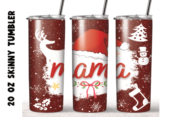 Mama Santa Christmas Tumbler Sublimation: Graphics for Crafts