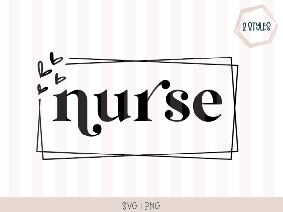 Nurse RN Square Border SVG for Crafts & Graphics