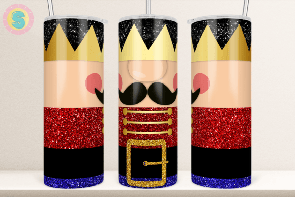 Nutcracker Glitter 20Oz Tumbler Wrap: Graphics for Crafts