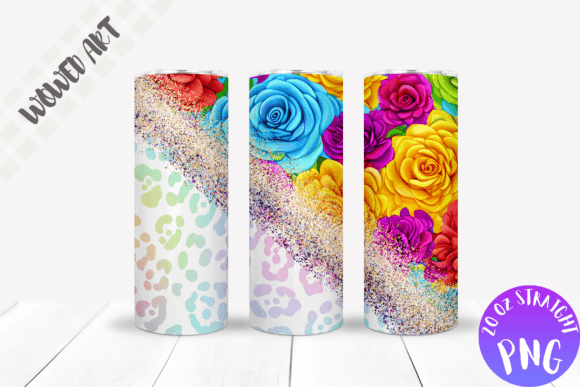 Roses X Glitter Skinny Tumbler Wrap: Graphics for Crafts