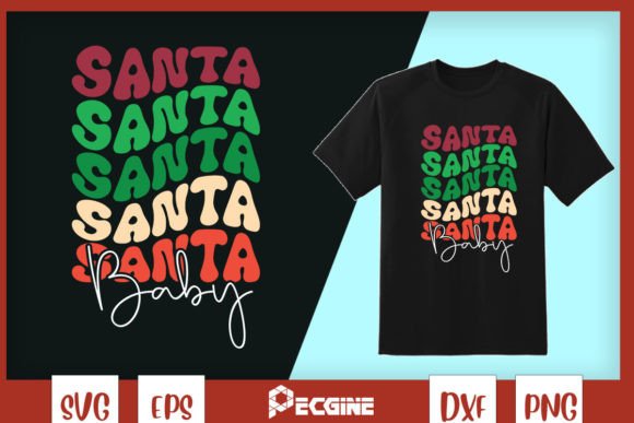 Santa Baby Retro Christmas SVG