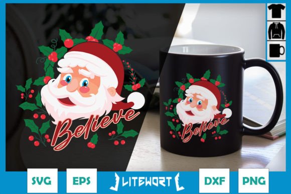 Santa Believe Christmas SVG: Graphics for Crafts & Content
