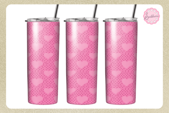 Sweet Heart Polka Dot Tumbler Wrap: Graphics & Print Templates